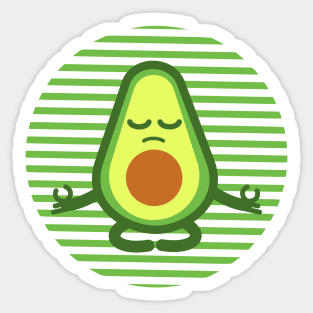 Avocado Meditation Sticker